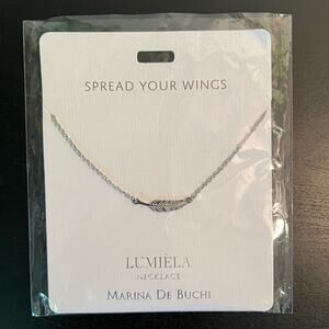 NWT Marina De Buchi Spread Your Wings Feather Necklace